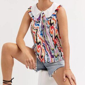 NWT Anthropologie Maeve Pintucked Blouse Size 6